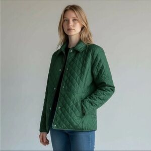 Ralph Lauren Forest Green Quilted Puffer Coat